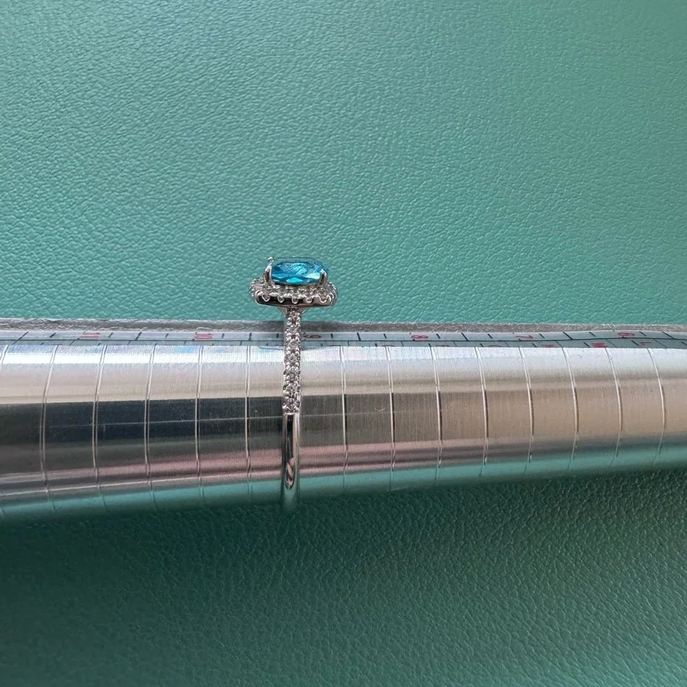 Fragrant jewels Blue and Silver ring. NWOT. Size 9.25